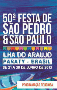 Banner da festa de São Pedro e São Paulo, em Paraty, RJ