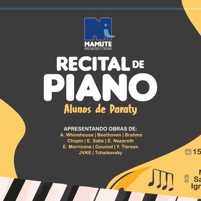 Recital de piano no Museu de Arte Sacra de Paraty