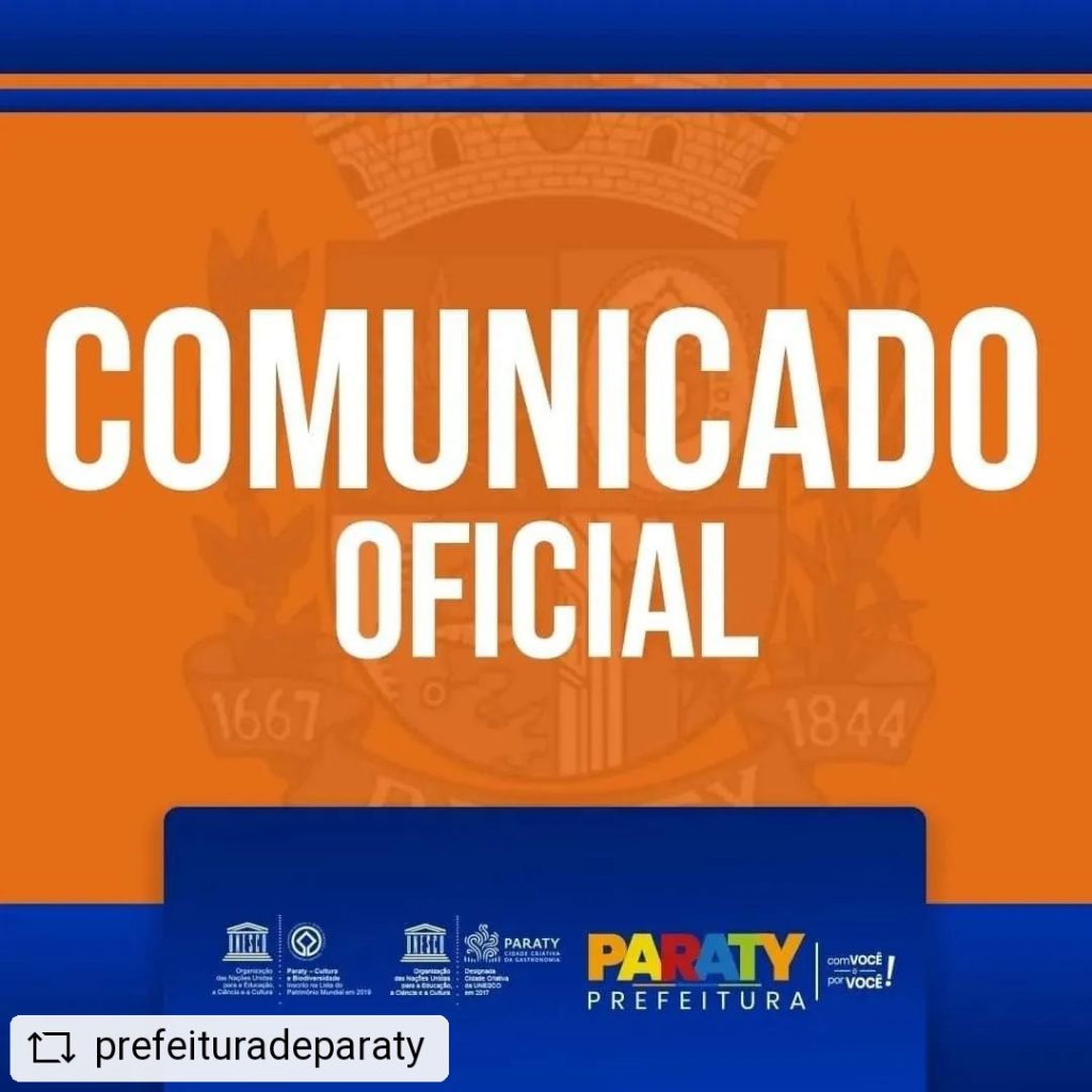 Comunicado Oficial da Prefeitura de Paraty