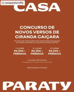 Concurso versos de ciranda