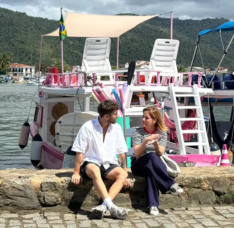 Bianca Gibbon e Felipe Dornelles em Paraty